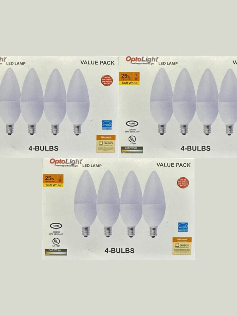 Soft White LED Candle Bulb Value Pack - 25W Equivalent (4-Pack)